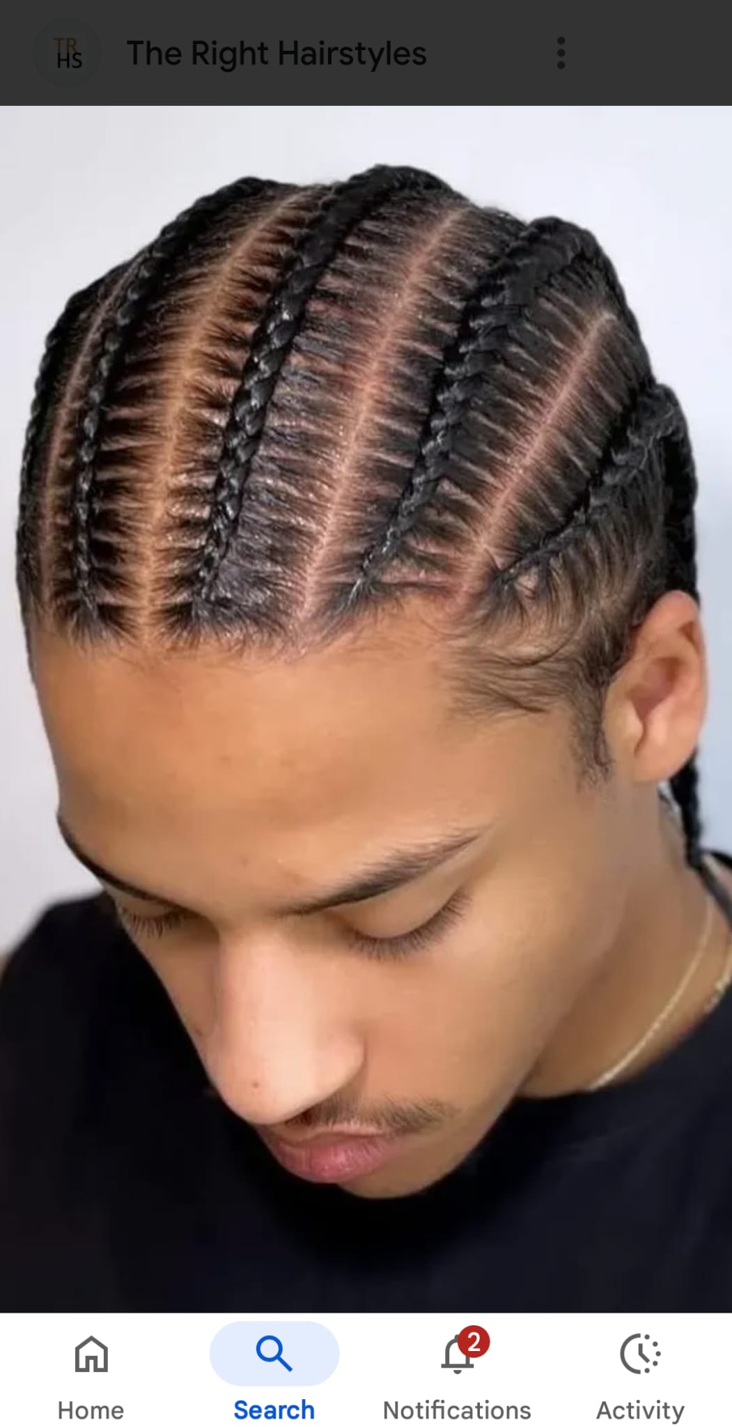 Men's cornrow braids