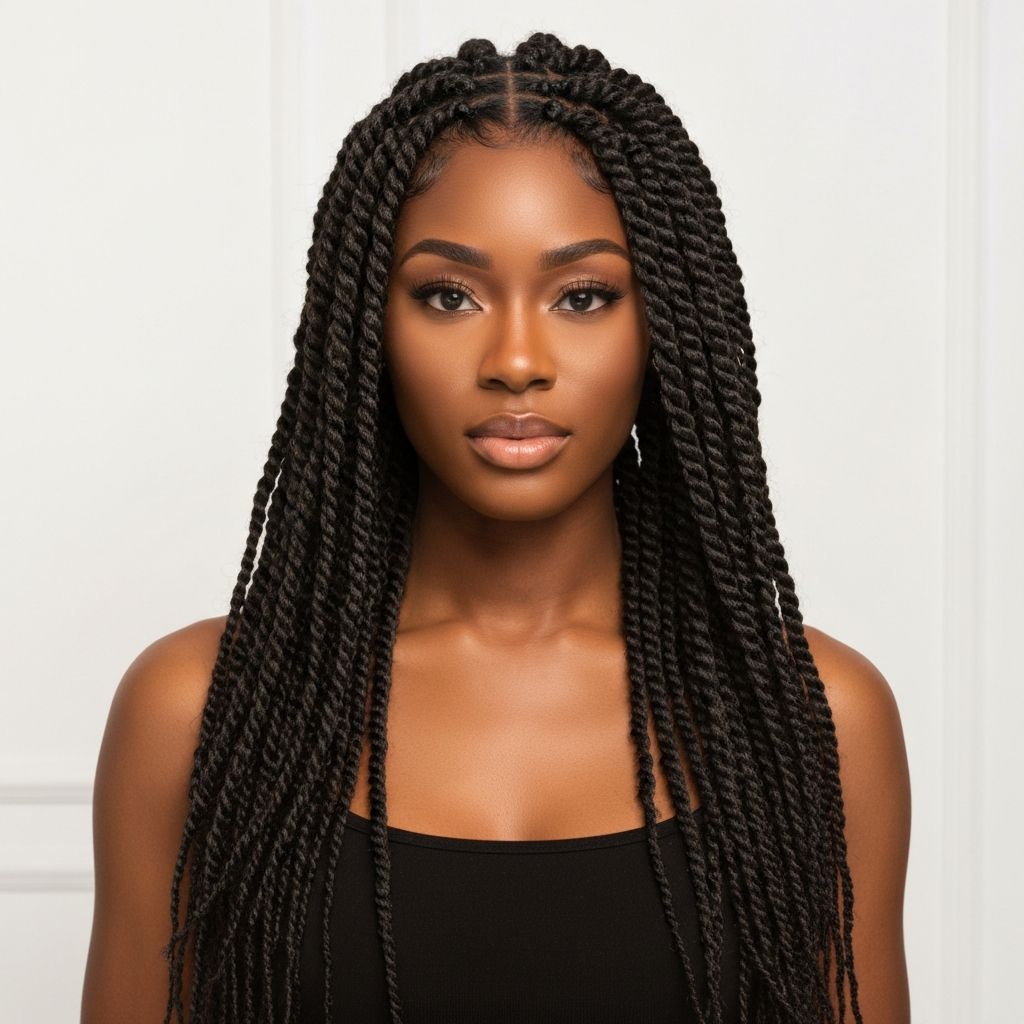 Senegalese twists hairstyle
